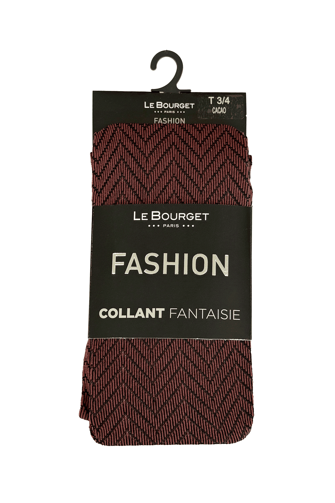 Collant Motif Chevron 45D Fashion Heather - Cacao