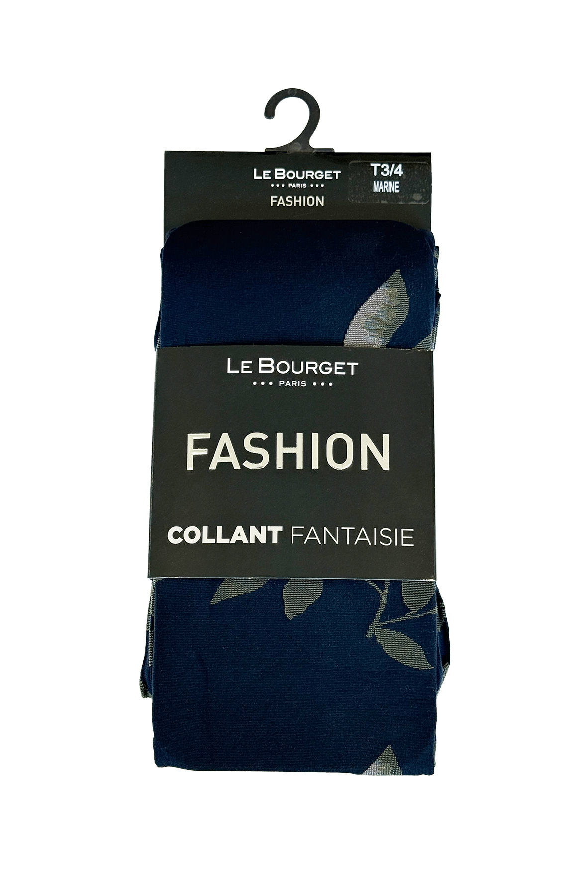 Collant Motif Floral 45D Fashion Hanna - Marine
