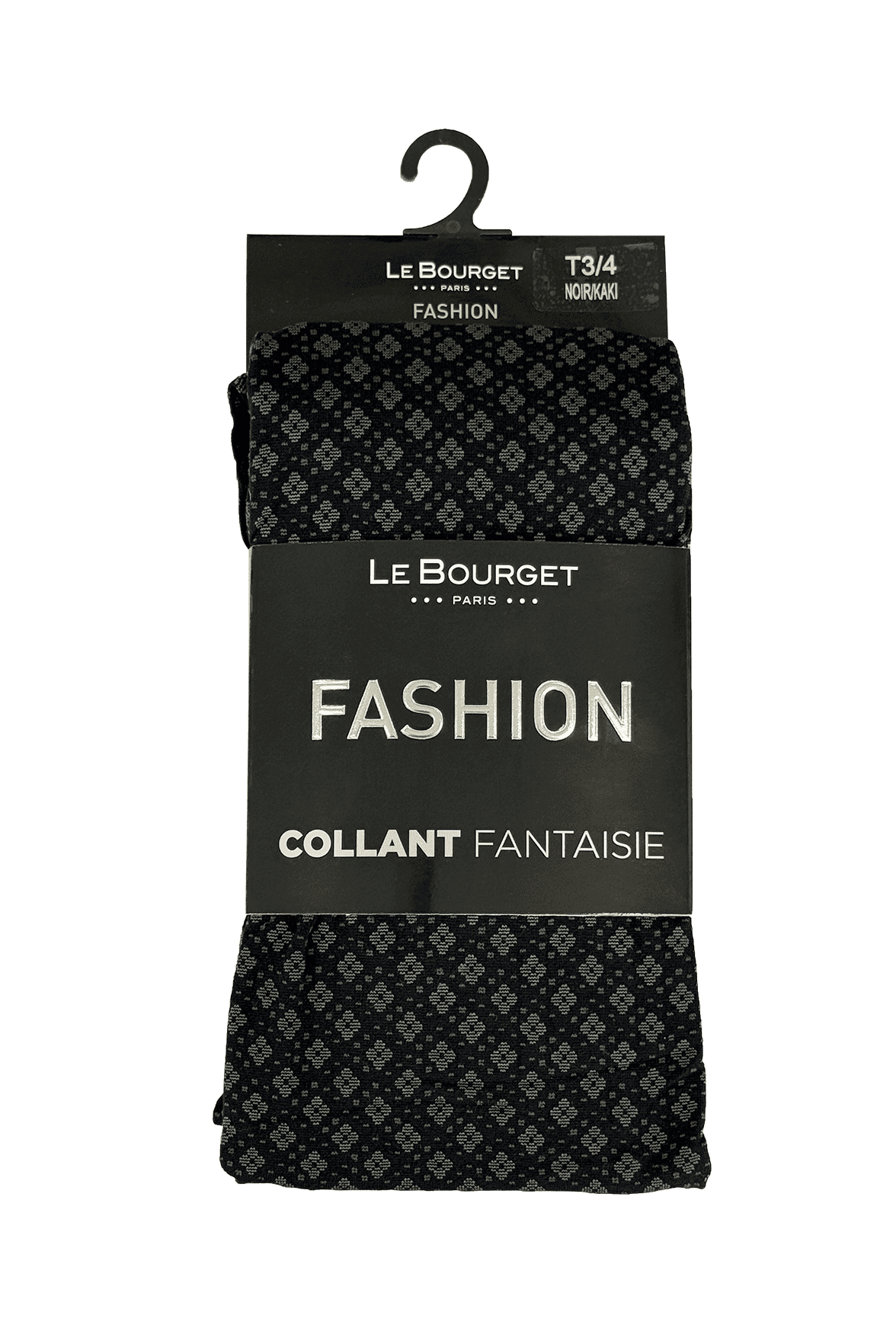 Collant Motif Géométrique 55D Fashion Honorine - Noir / Kaki