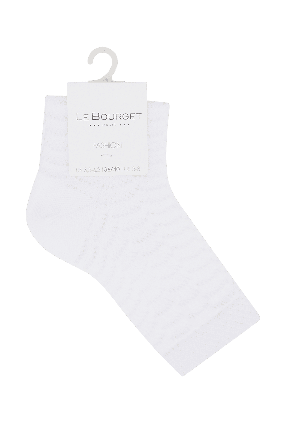 Socquettes Fantaisies Effet de Maille - Blanc