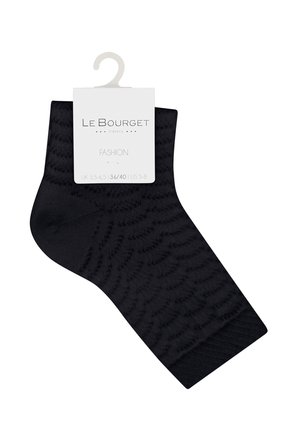 Socquettes Fantaisies Effet de Maille - Noir