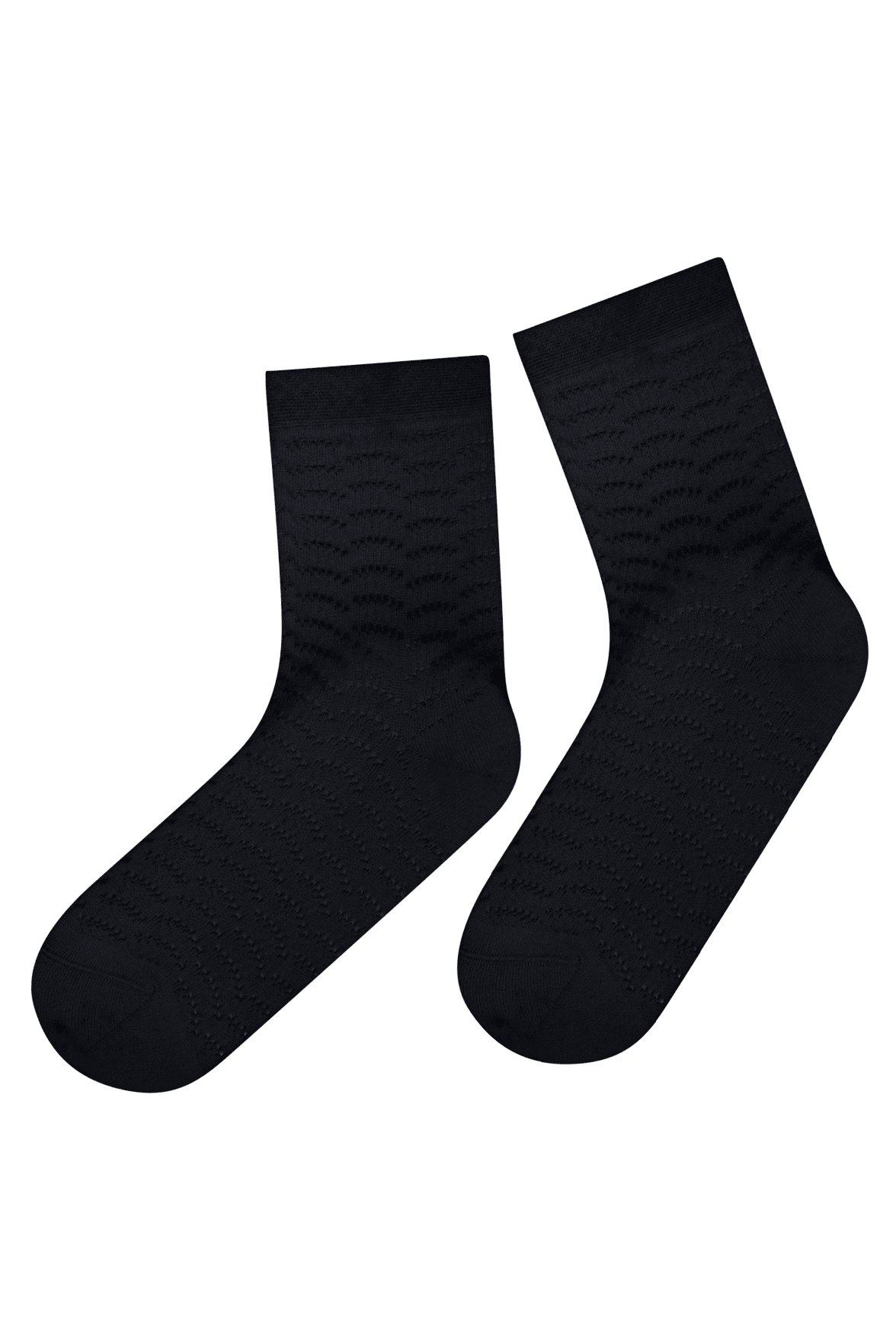 Socquettes Fantaisies Effet de Maille - Noir