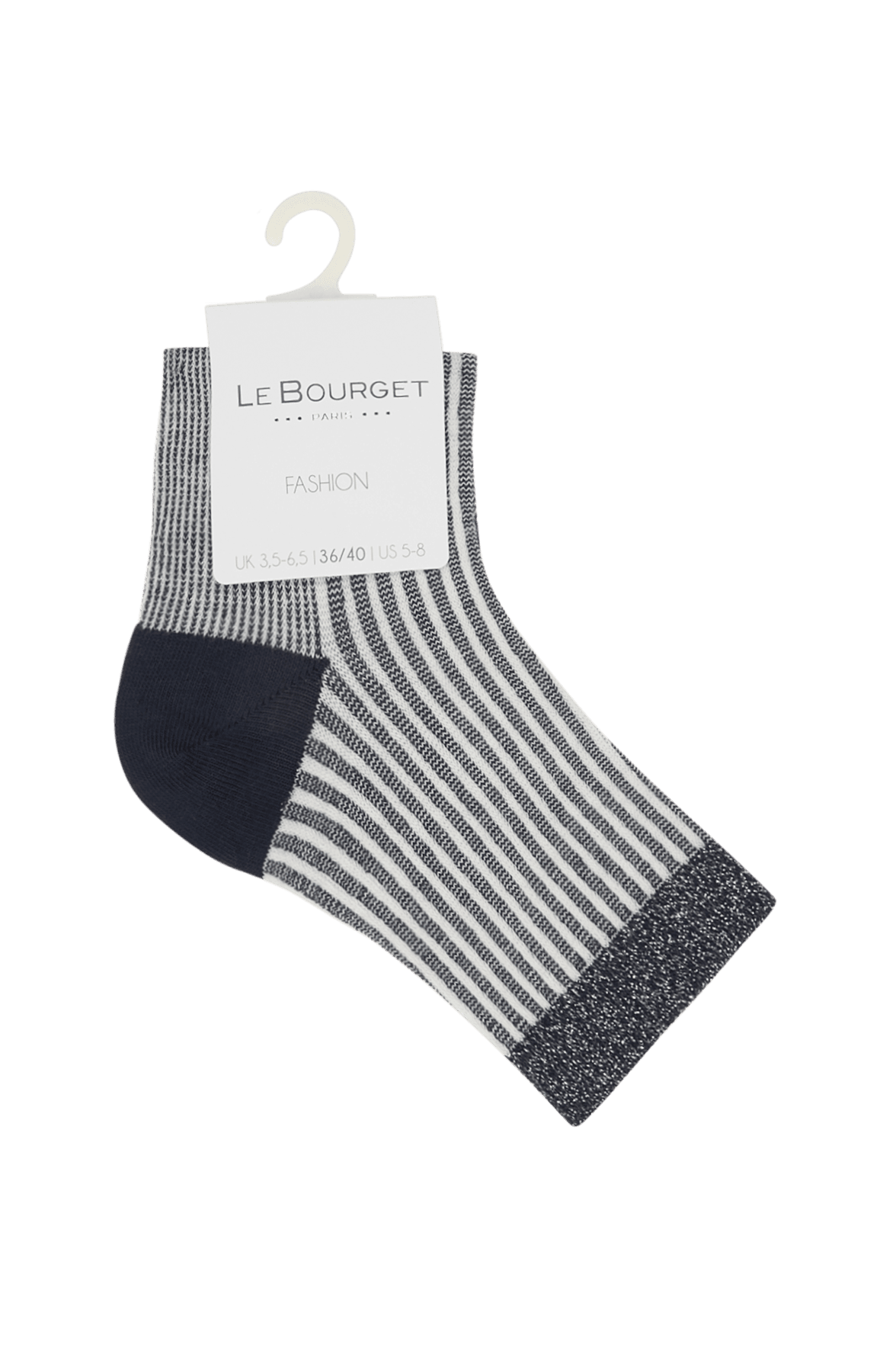 Socquettes Fantaisies Motif Rayures - Marine