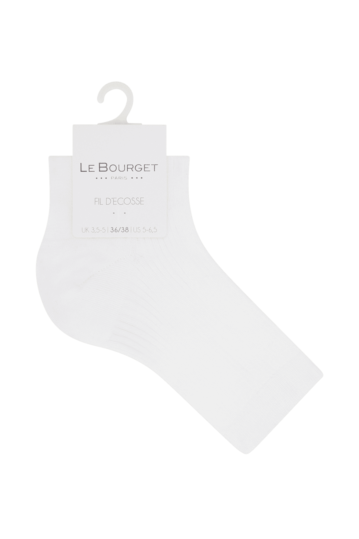 Socquettes Fines Côtes Fil d'Écosse - Blanc
