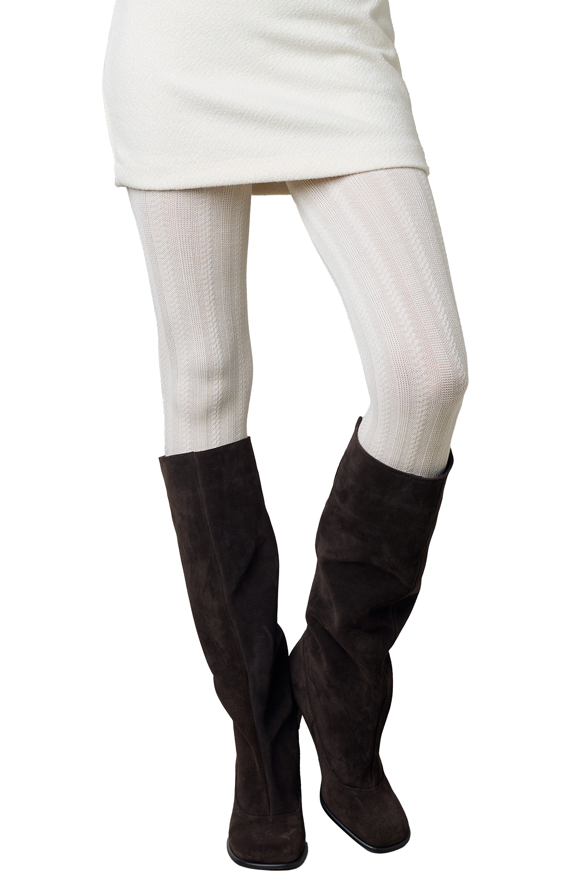 Collant Opaque Coton Fantaisie Motif Torsades Matière - Wool