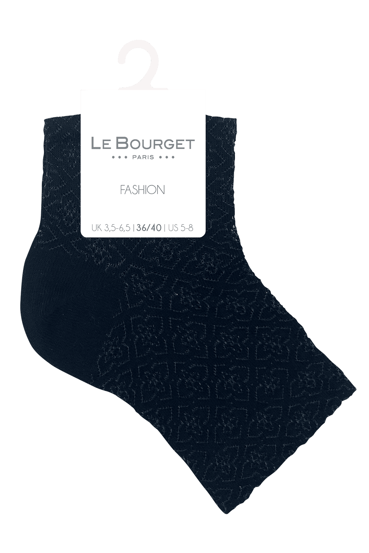 Socquettes Fantaisies Effet de Maille - Noir