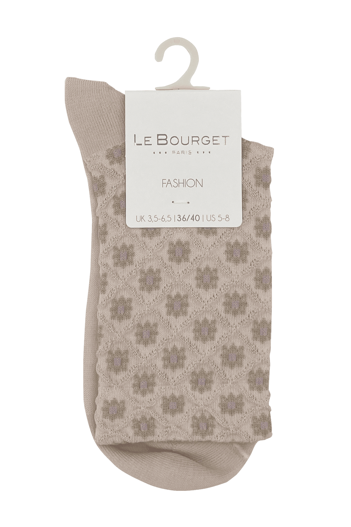 Socquettes Fantaisies Motif Floral - Beige
