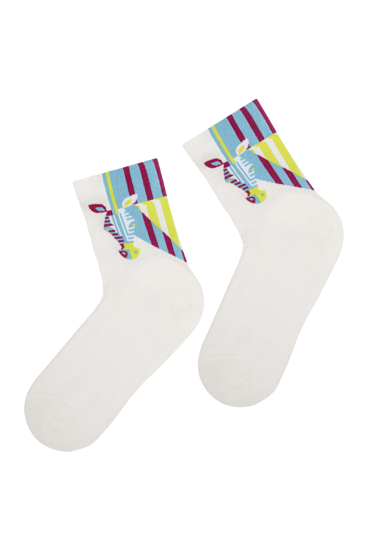 Socquettes Fantaisies Zèbre - Naturel