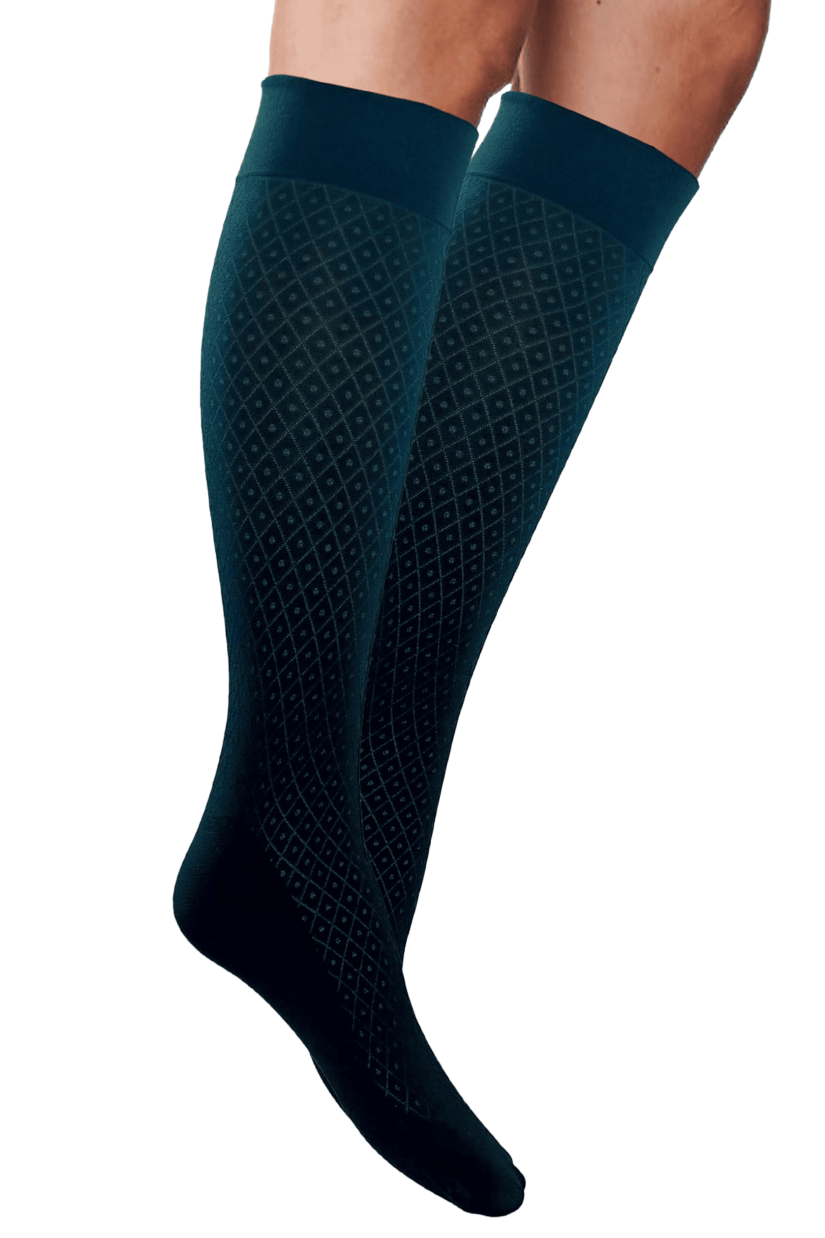 Mi-Bas Fantaisie Géométrique 45D - Noir