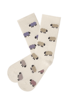 Chaussettes Fantaisies Motif Moutons - Naturel