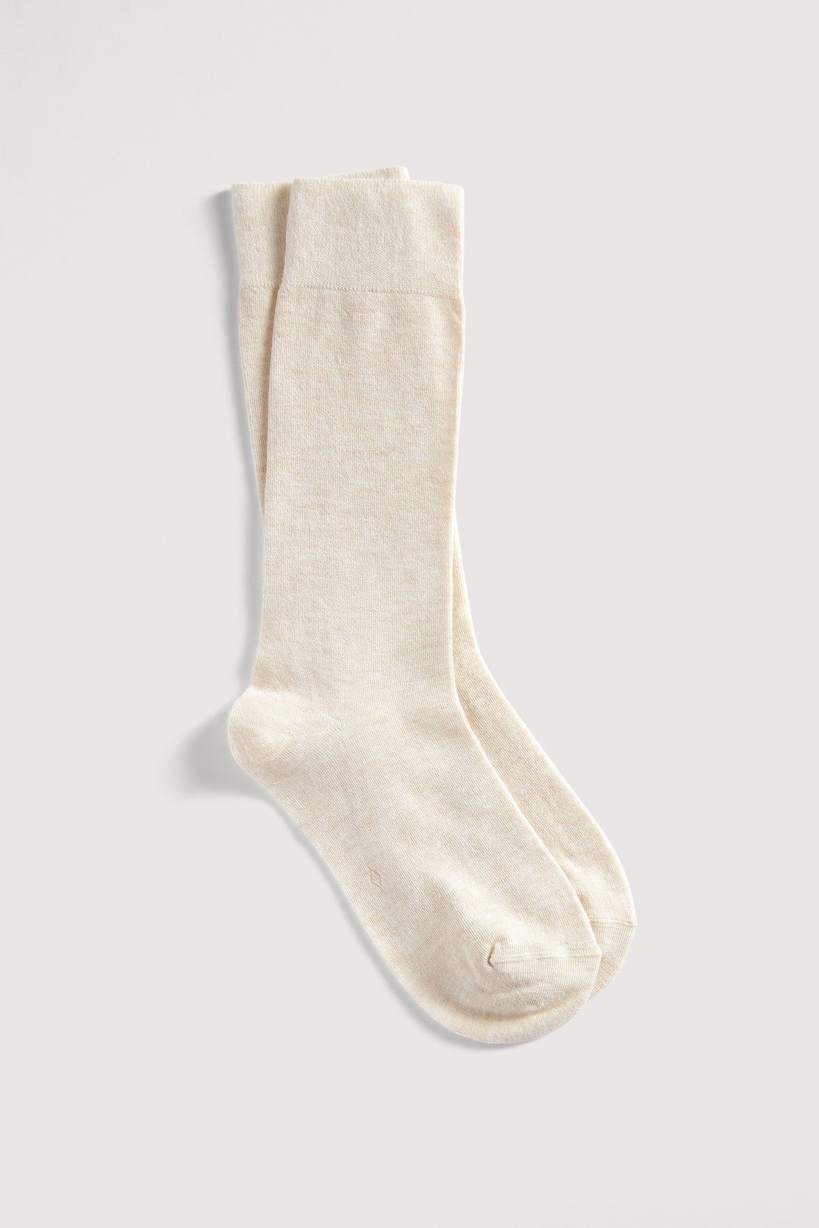 Chaussettes Unies Hautes Modal et Cachemire - Naturel