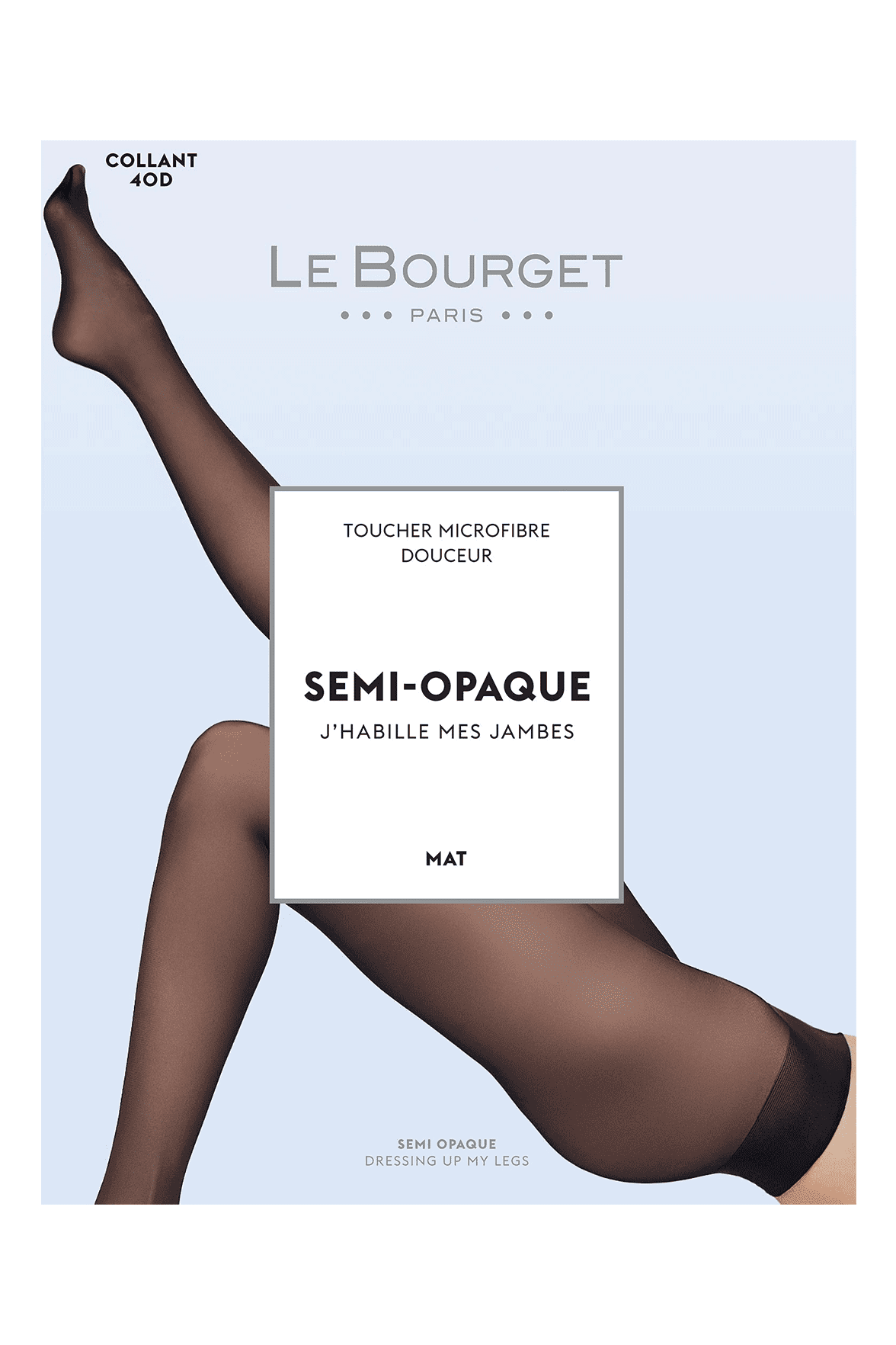 Collant Semi-opaque Mat Toucher Microfibre 40D - Noir