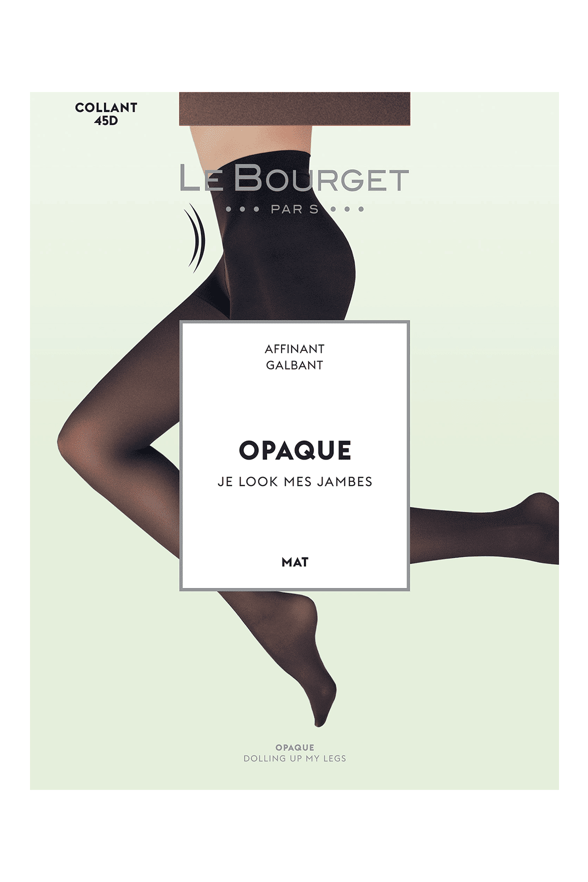 Collant Opaque Mat Galbant & Affinant 45D - Noir