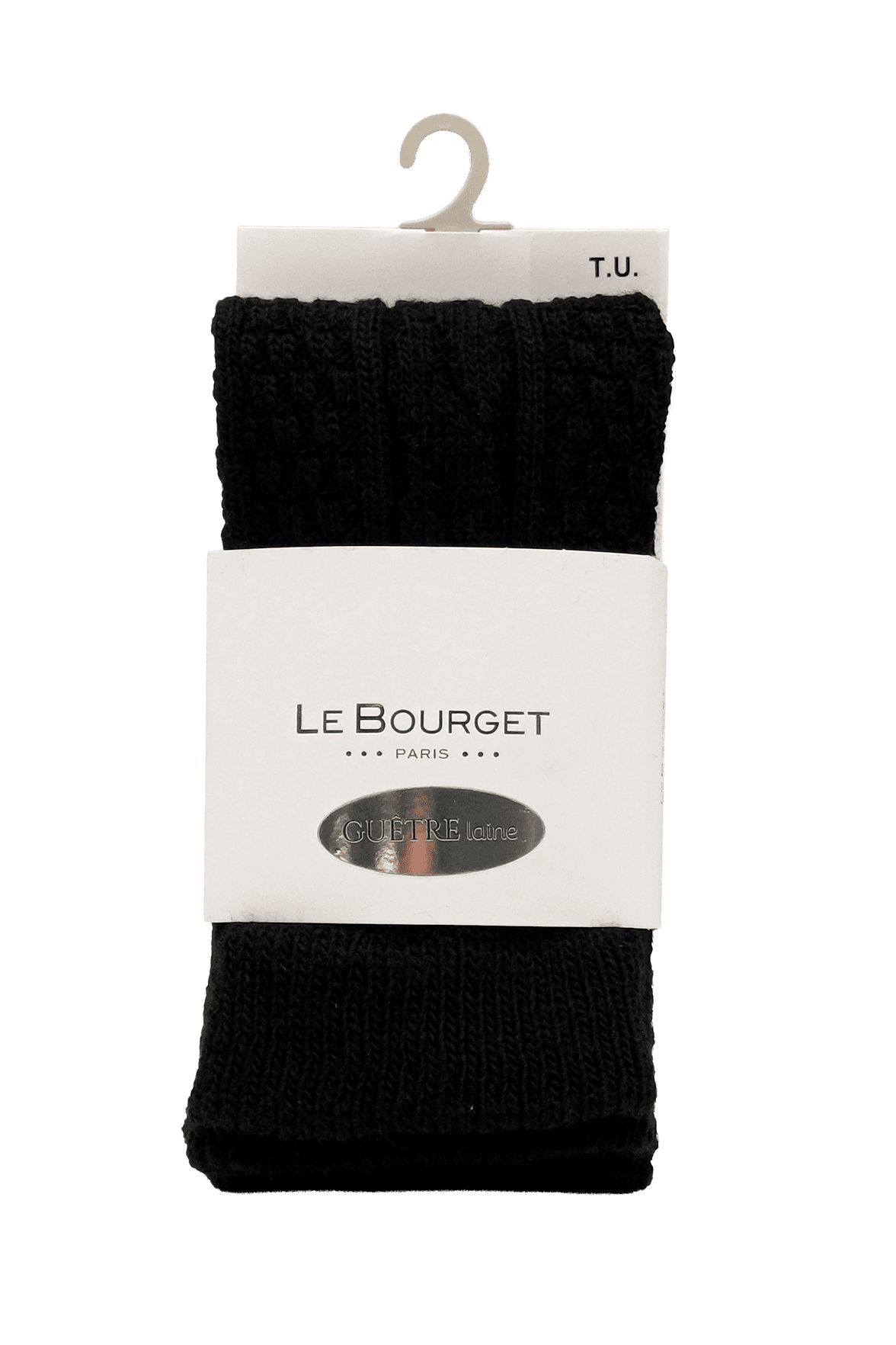 Guêtre laine Motif Effet Torsades - Black