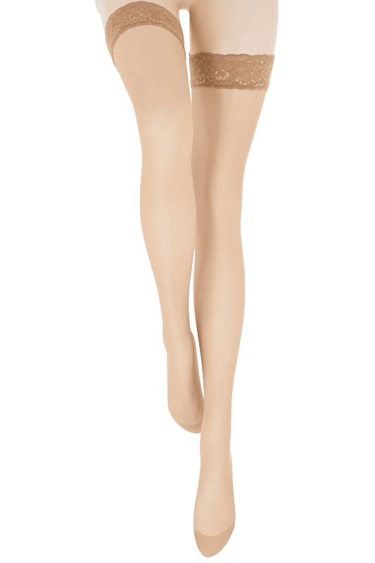 Bas-Top Transparent Satiné 15D - Bronzé