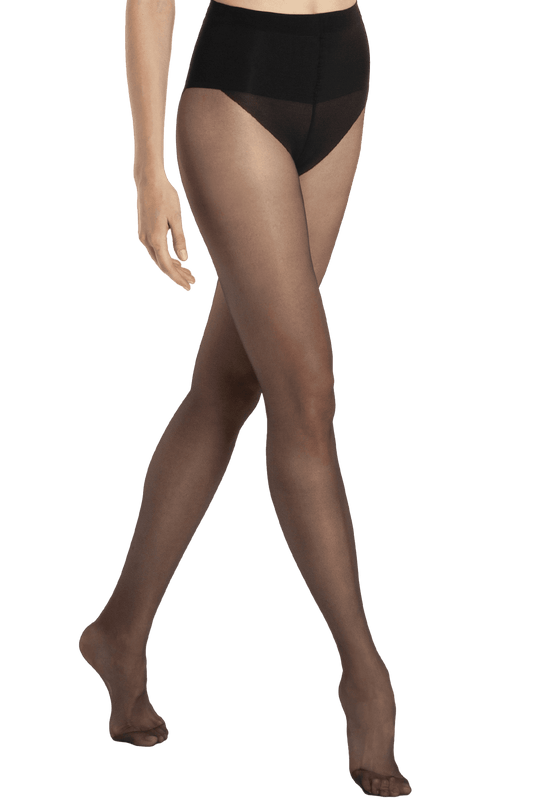 Collant Transparent Mat Ventre Plat Sculptant 15D - Noir