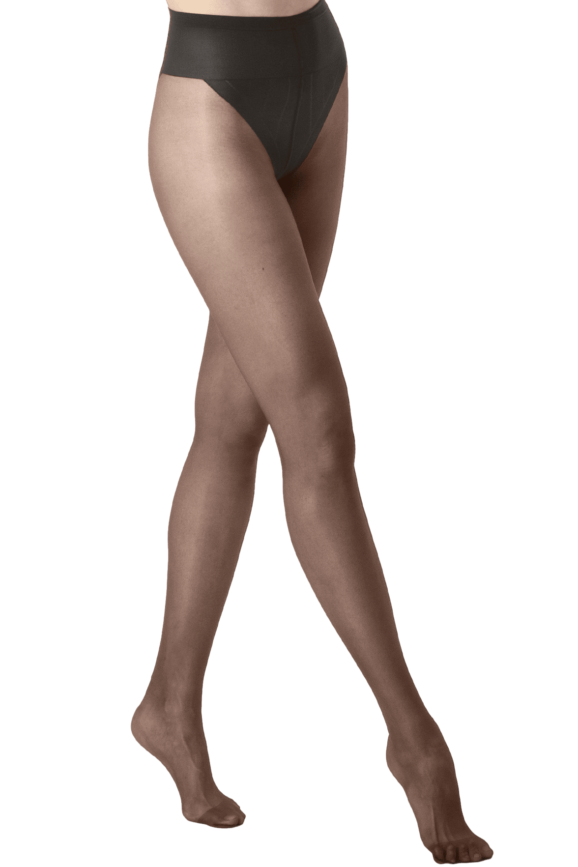 Collant Transparent Satiné Résistant Slipé Élégant 15D - Nearly Black