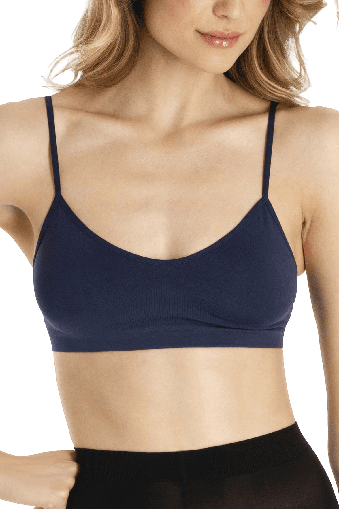 Brassière Bretelles Fines Pure Skin - Marine