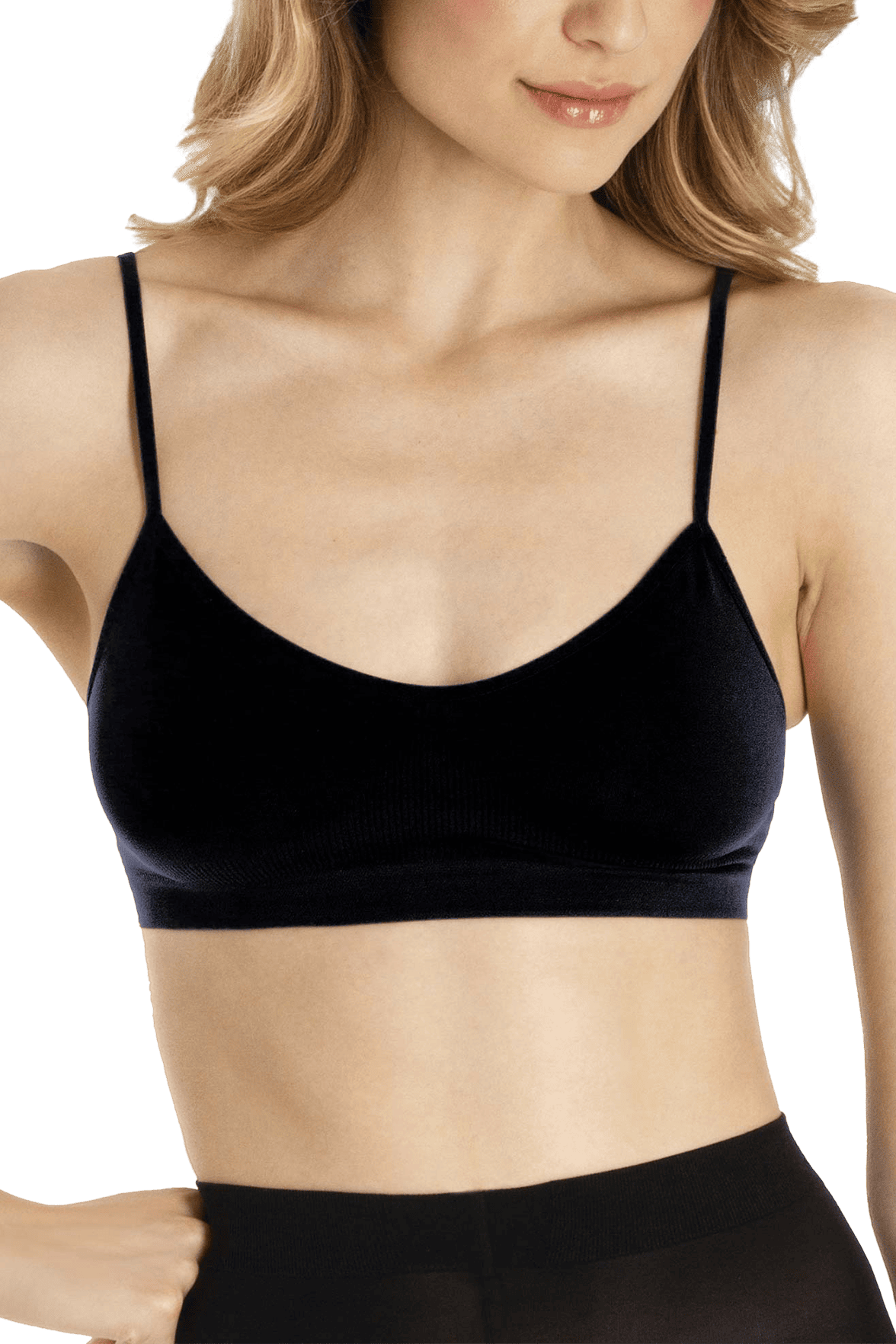 Brassière Bretelles Fines Pure Skin - Noir