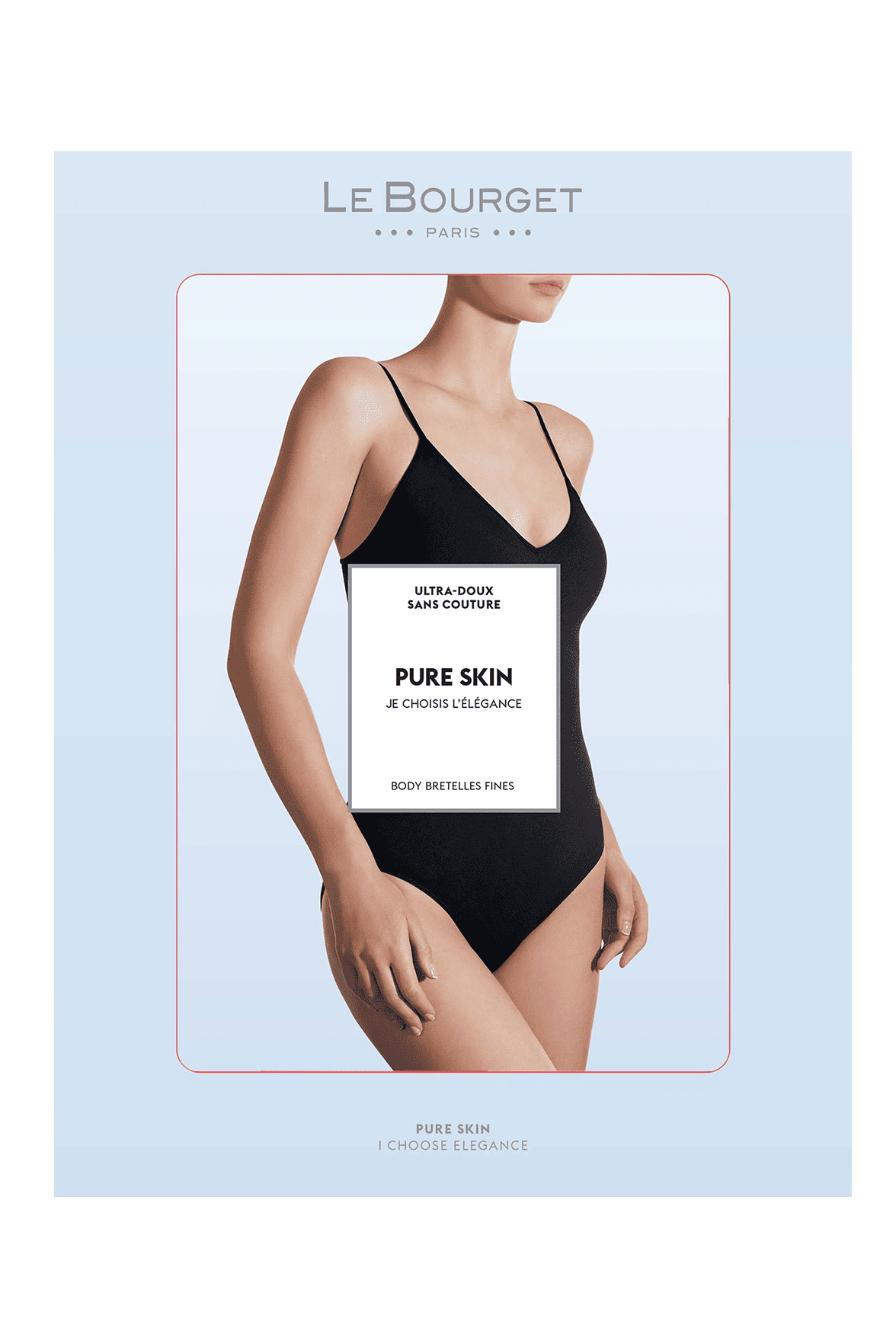Body Bretelles Fines Pure Skin - Noir