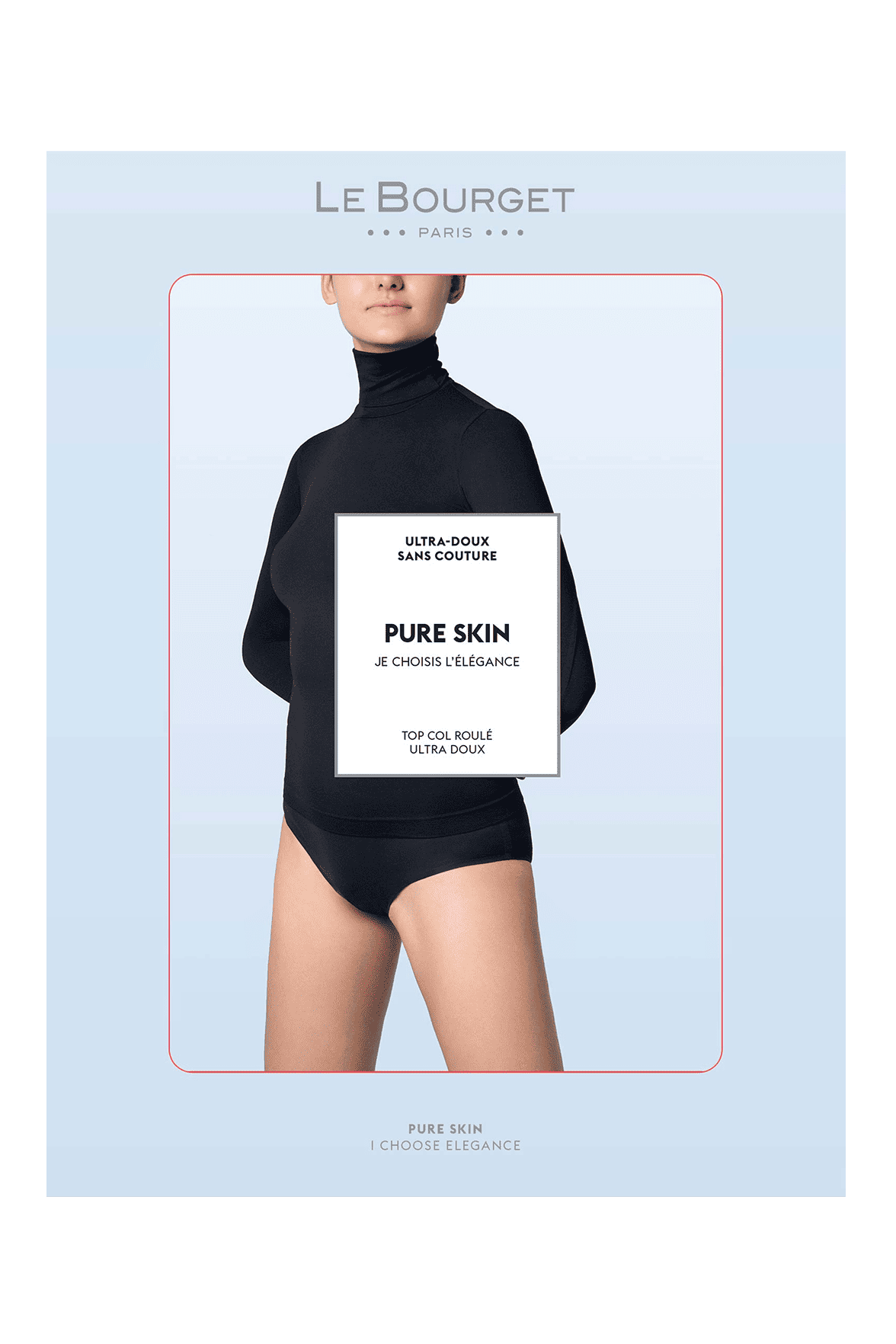 Top Manches Longues Col Roulé Pure Skin - Anthracite