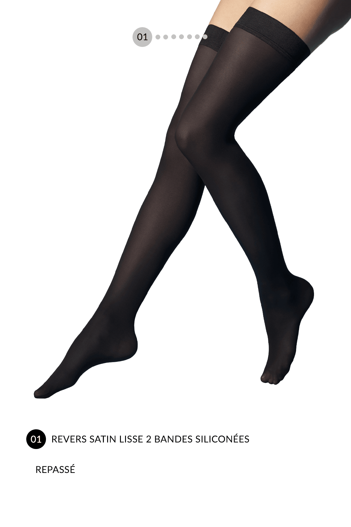 Bas-Top Opaque Mat 50D - Noir