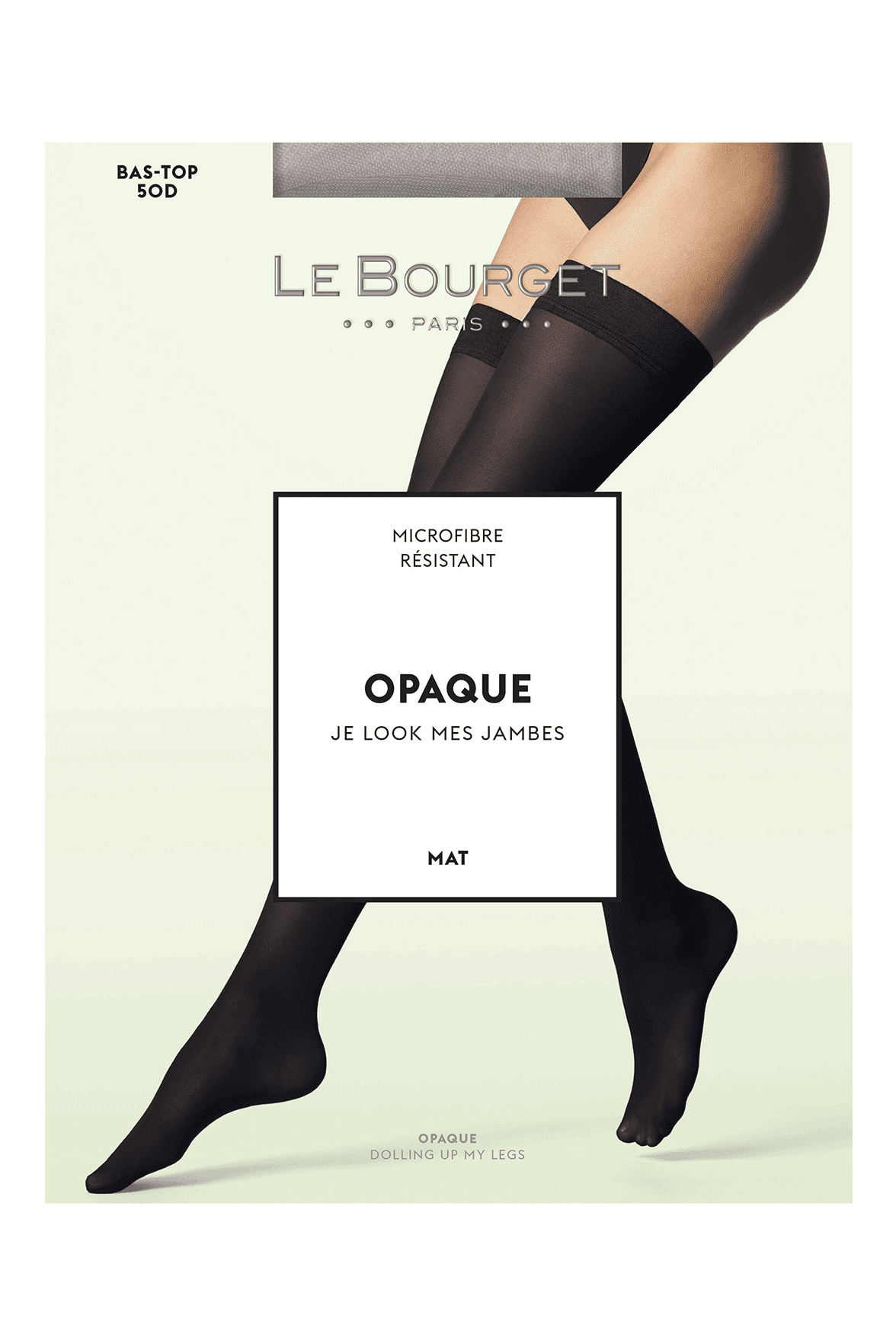 Bas-Top Opaque Mat 50D - Noir