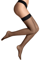 Bas-Top Fine Résille Création - Noir