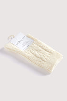 Chaussettes Motif Torsades en Coton et Laine d'Alpaga - Naturel