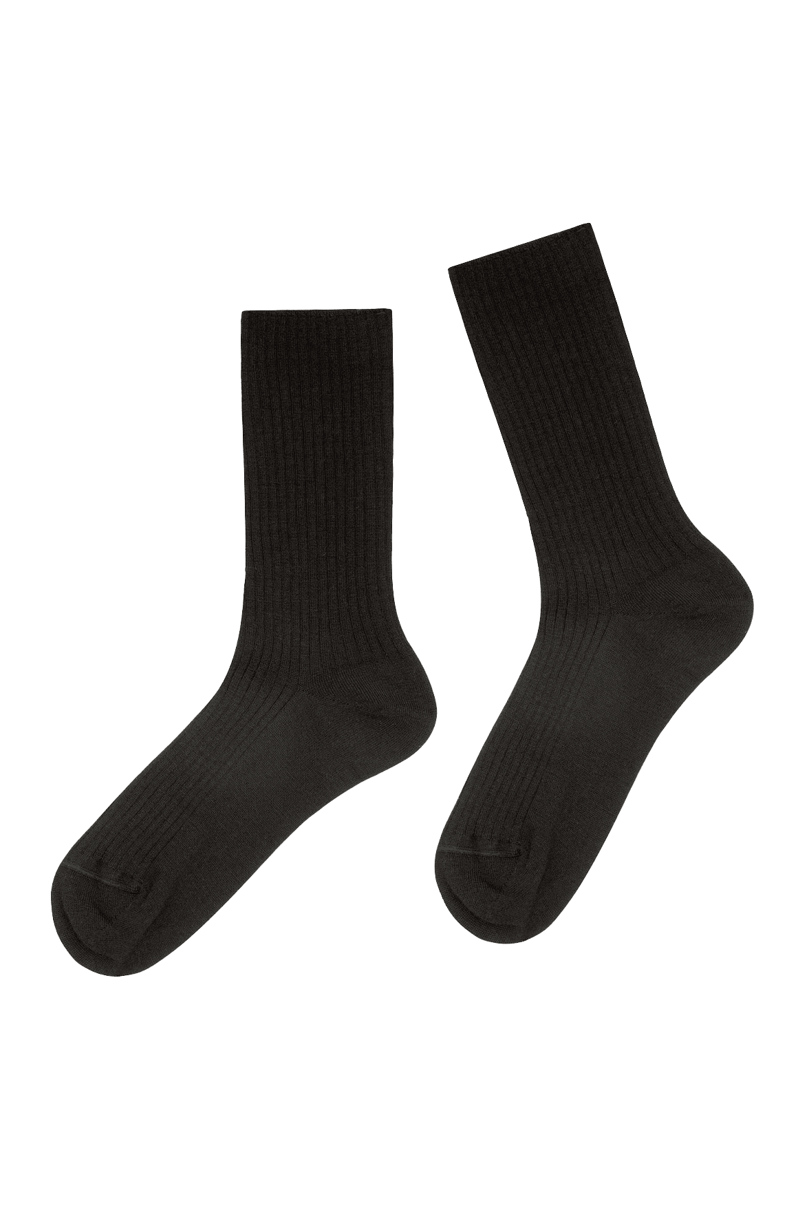 Chaussettes Unies Non Comprimante en Laine - Noir