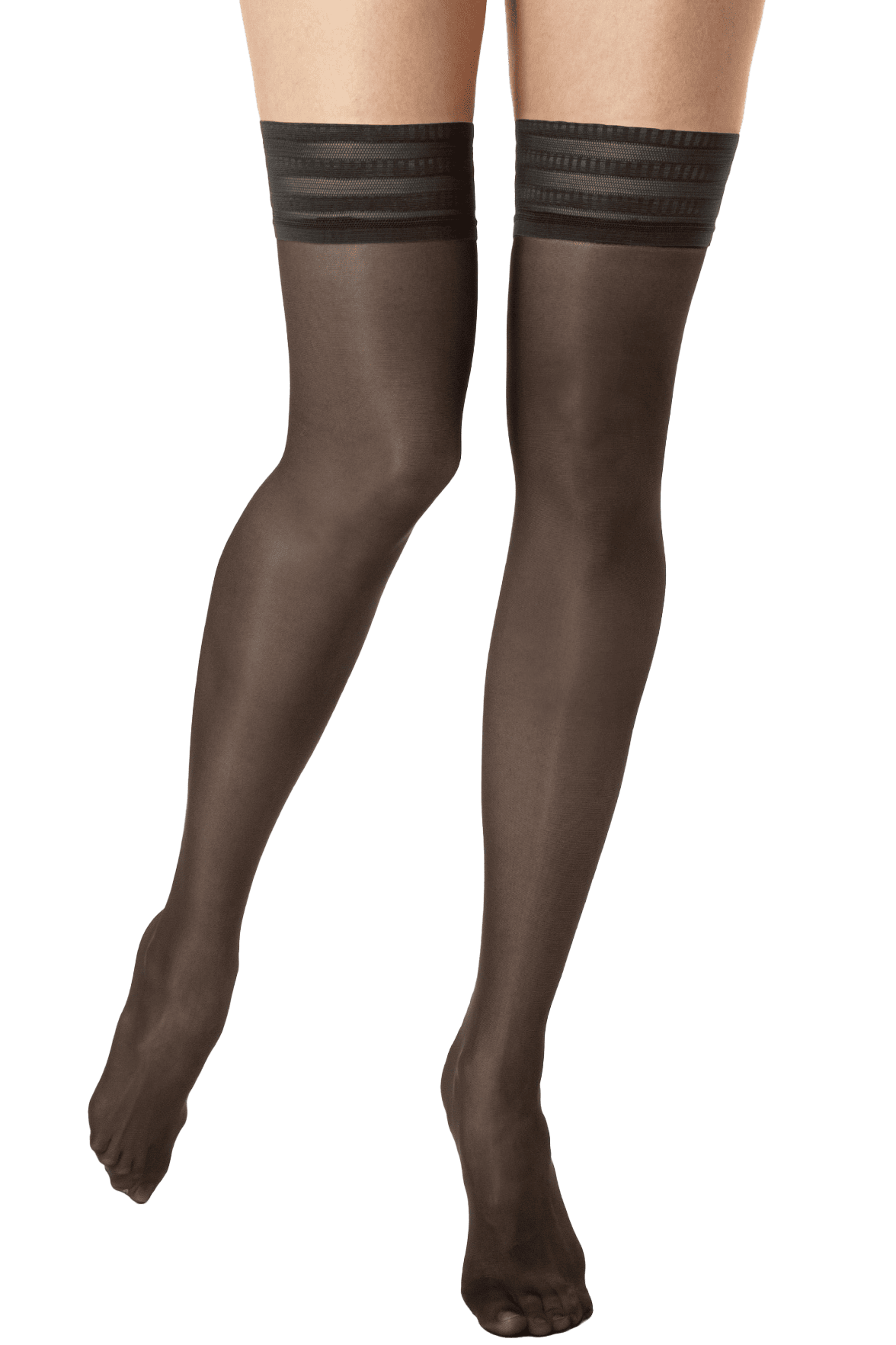 Bas-Top Transparent Satiné 20D - Nearly Black