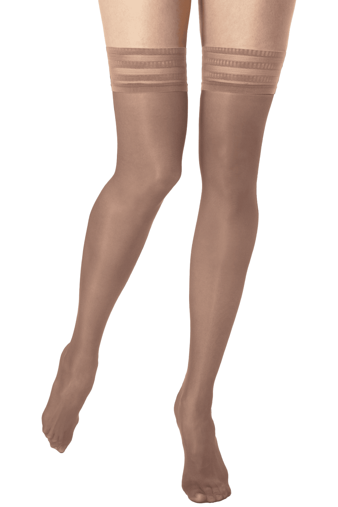 Bas-Top Transparent Satiné 20D - Nude