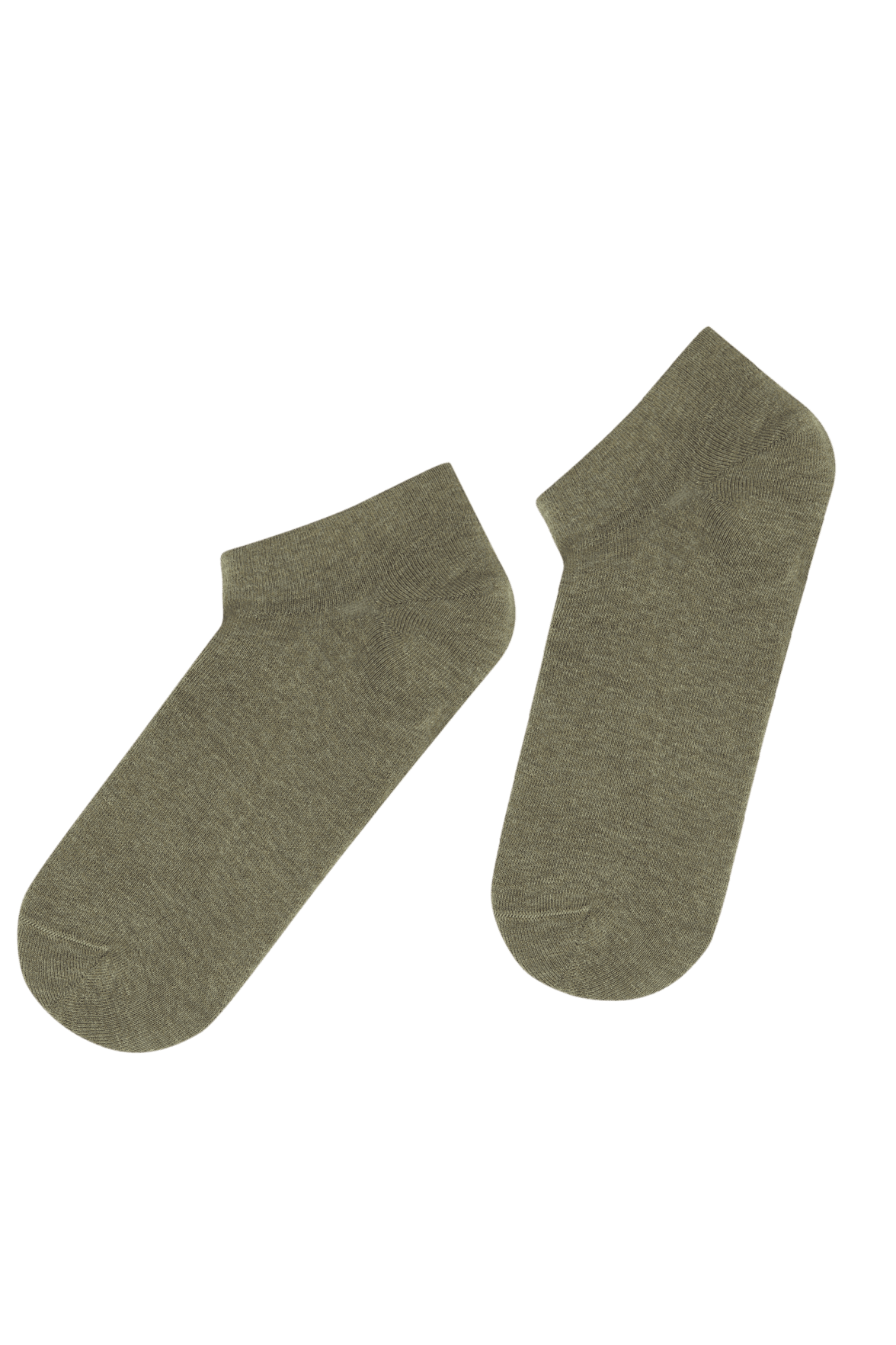 Socquettes Ultra-Courtes en Coton Bio - Kaki