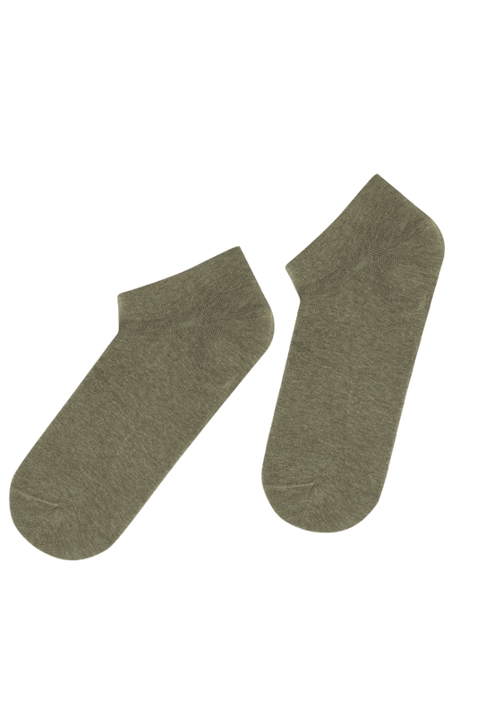 Socquettes Ultra-Courtes en Coton Bio - Kaki