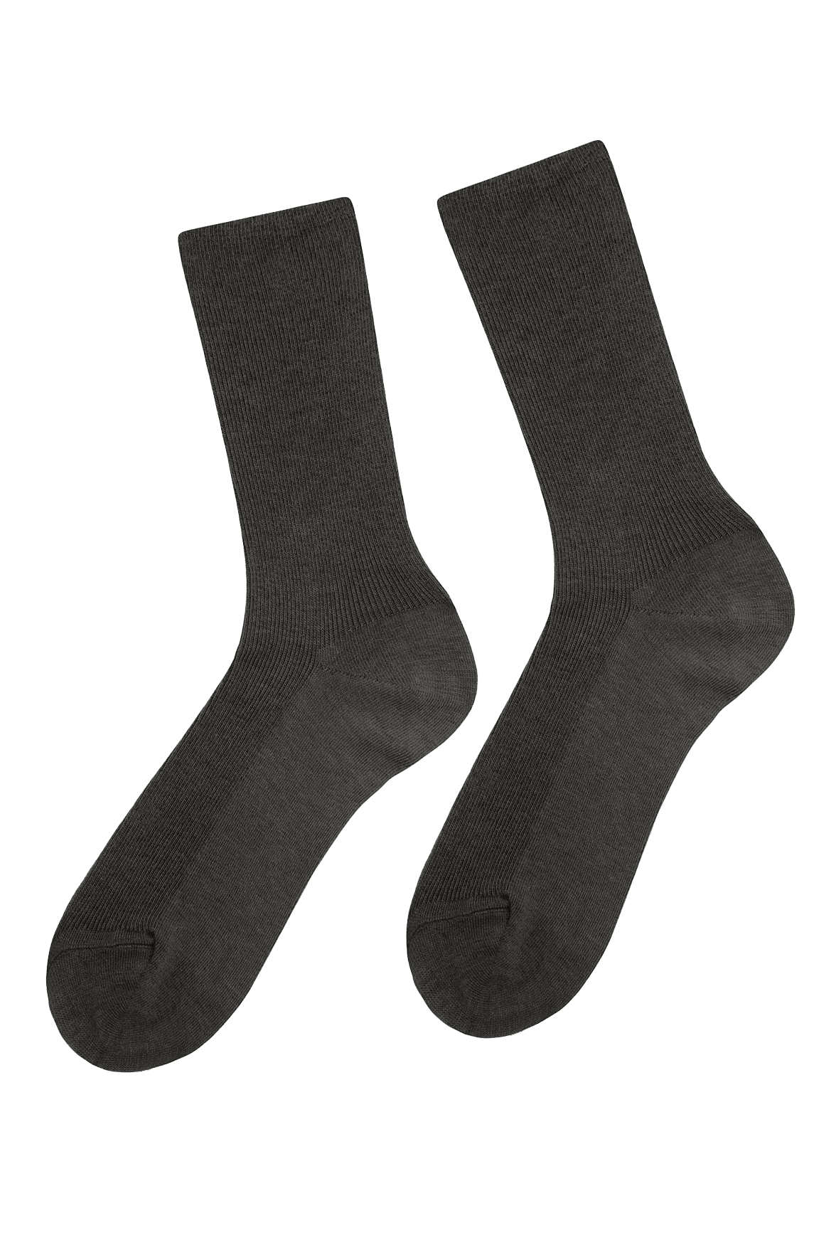 Chaussettes Fines Côtes Non Comprimante en Coton Bio Anthracite