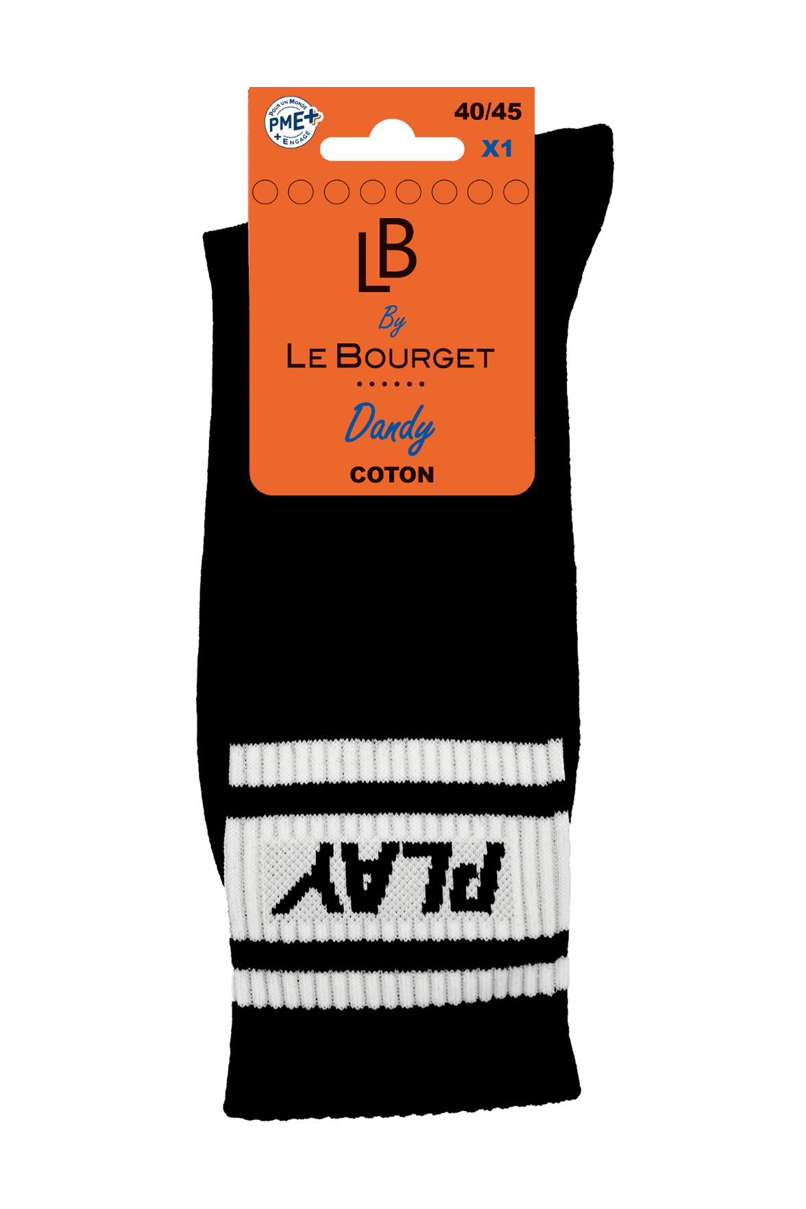 Chaussettes Fantaisies "PLAY" en Coton - Noir