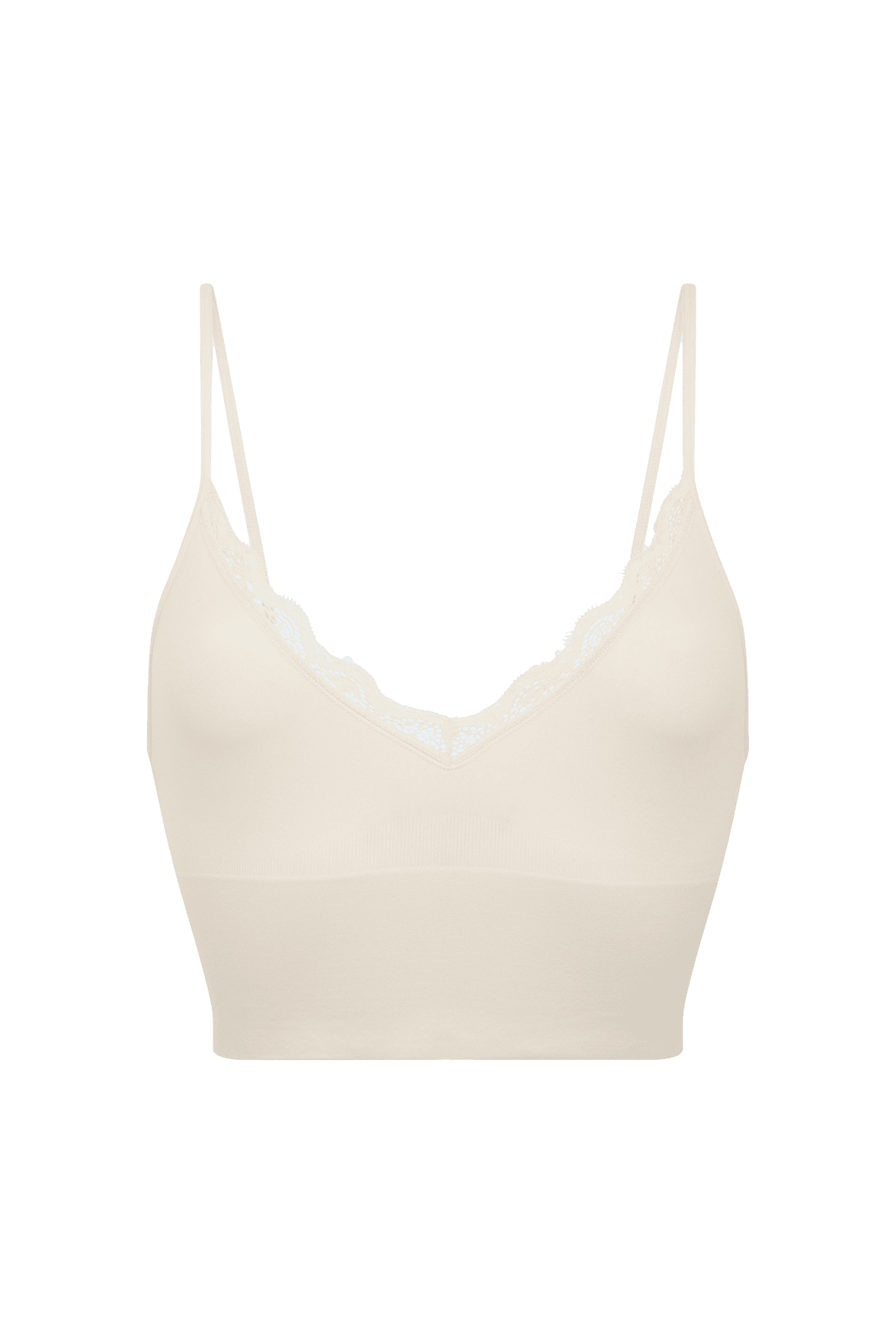 Tenue Top Court Dentelle Blanc Crop Top Bretelles Fines Bretelles