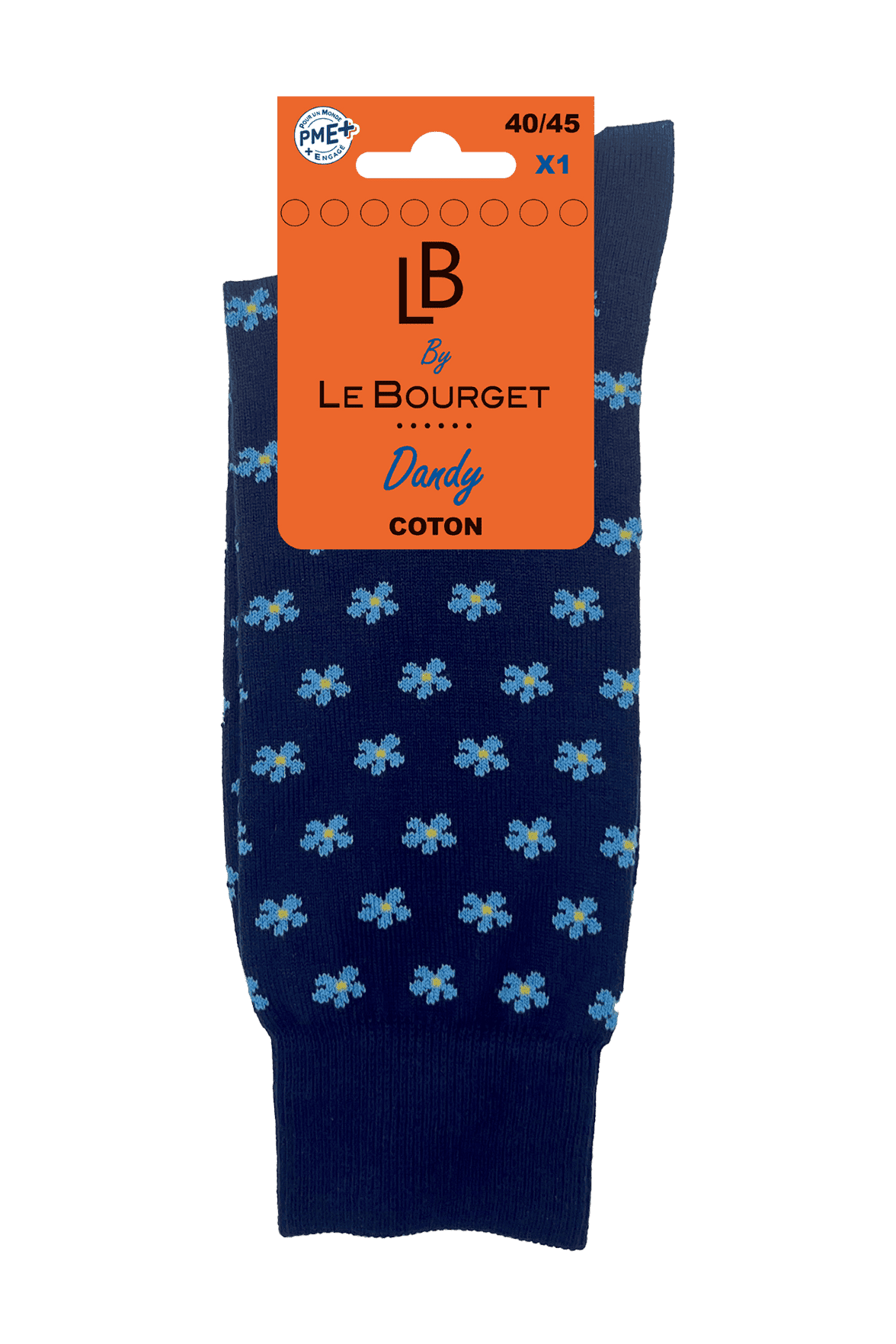 Chaussettes Fantaisies Mélange Fleuri - Bleu