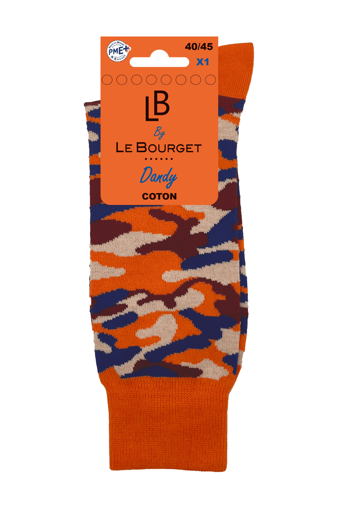 Chaussettes Fantaisies Camouflage - Orange