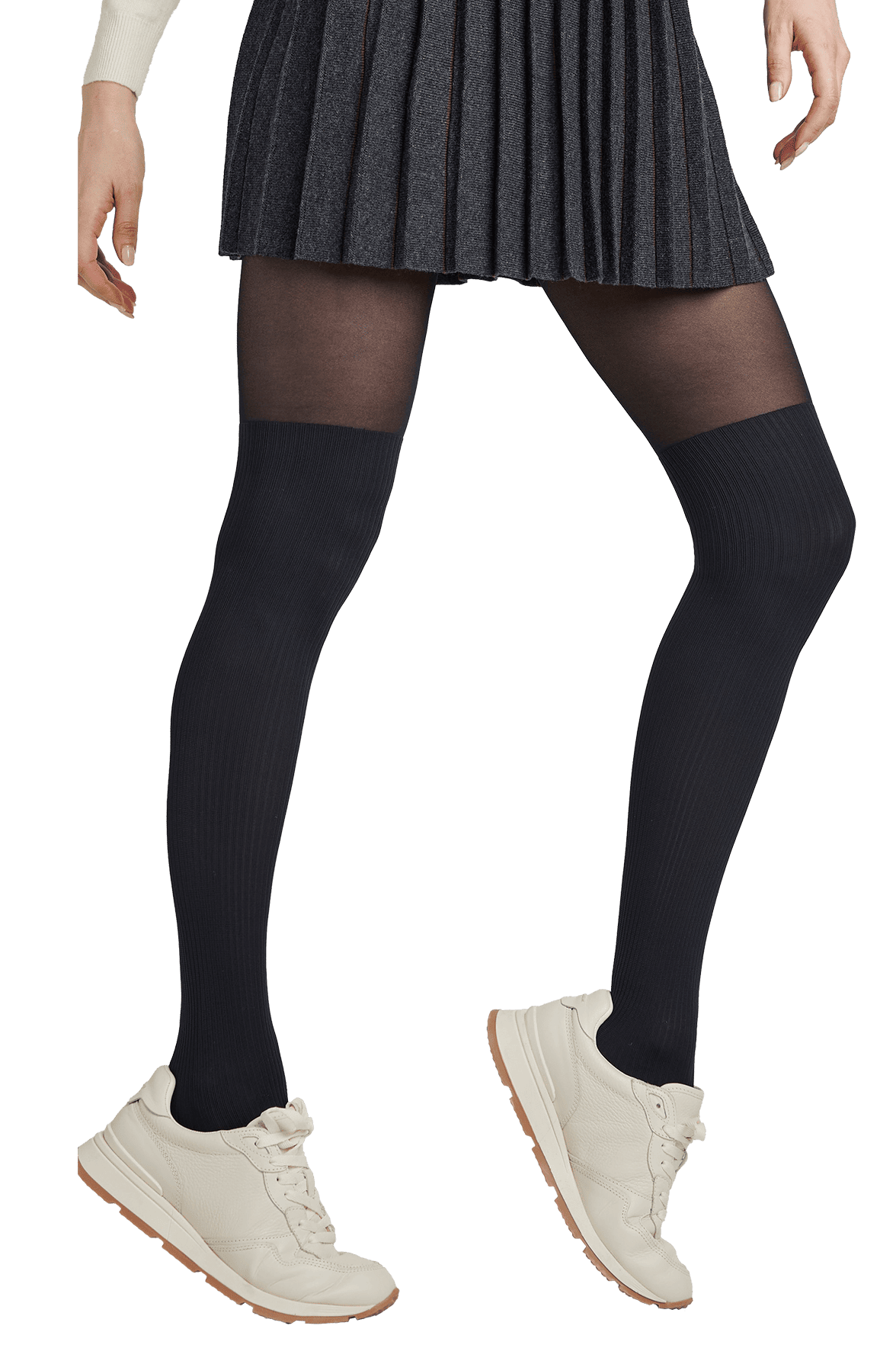 Collant Semi-Opaque Jambière Intégrée 35D/70D Dressing - Noir