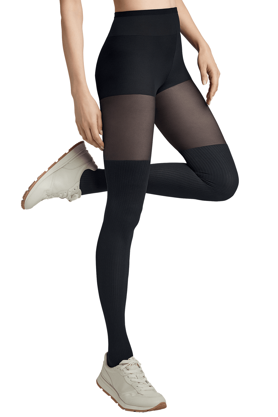 Collant Semi-Opaque Jambière Intégrée 35D/70D Dressing - Noir