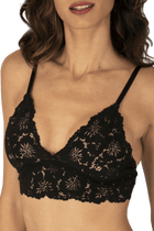 Brassière Bretelles Fines Ajustables Dentelle - Noir