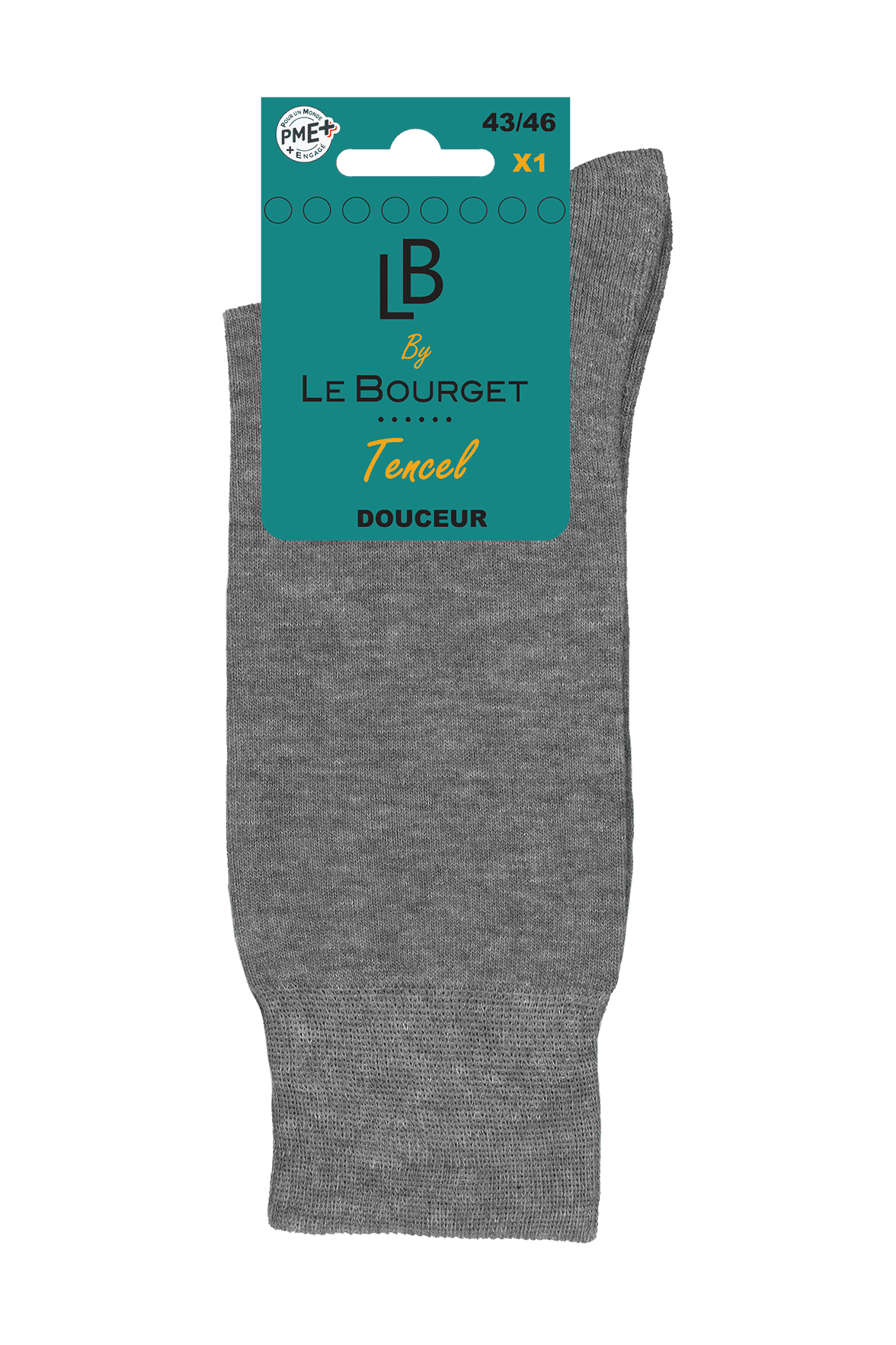 Chaussettes Unies Homme en Tencel - Gris Chiné