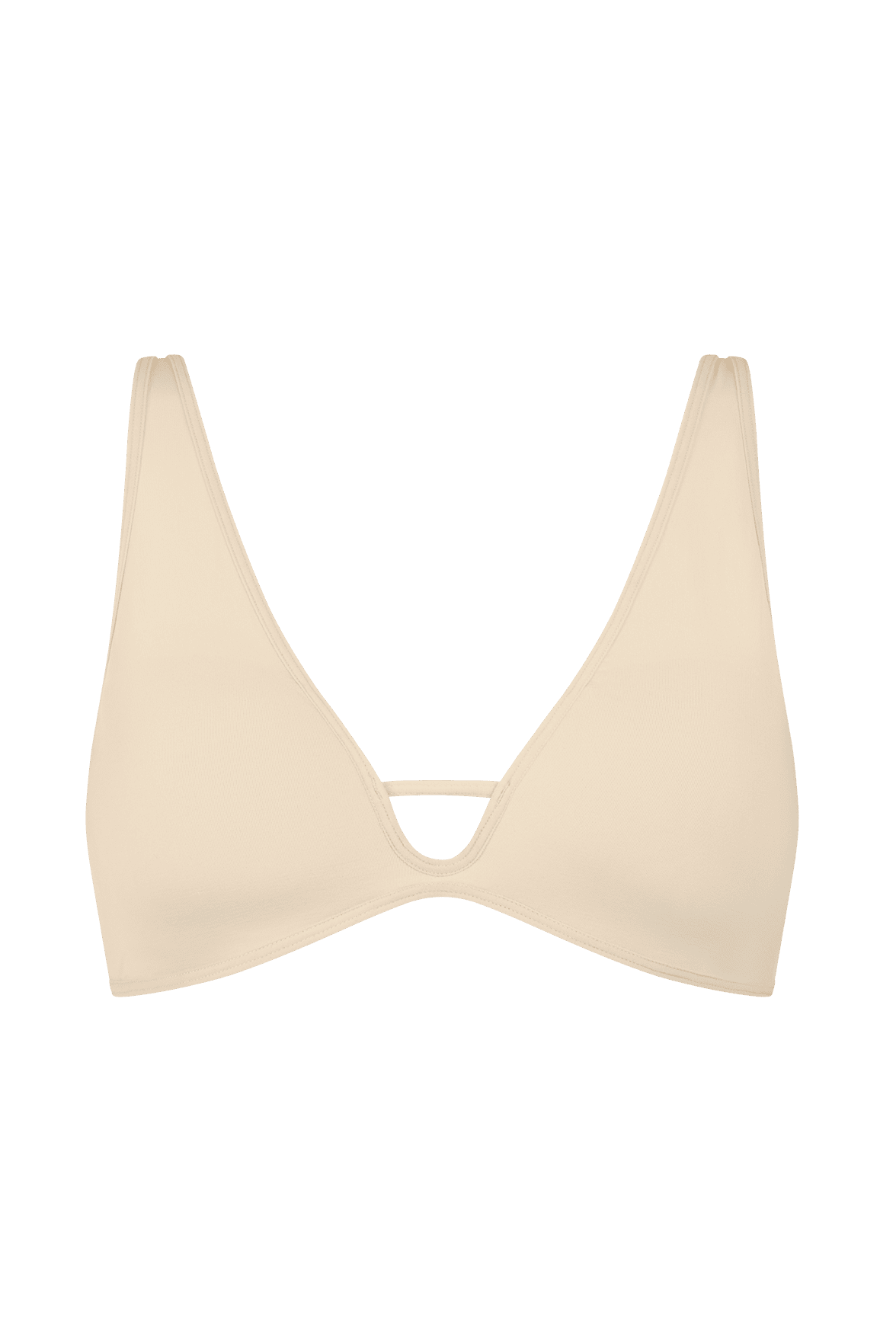 Brassière Bretelles Fines avec Agrafes au Dos et Coques fines intégrées - Peau