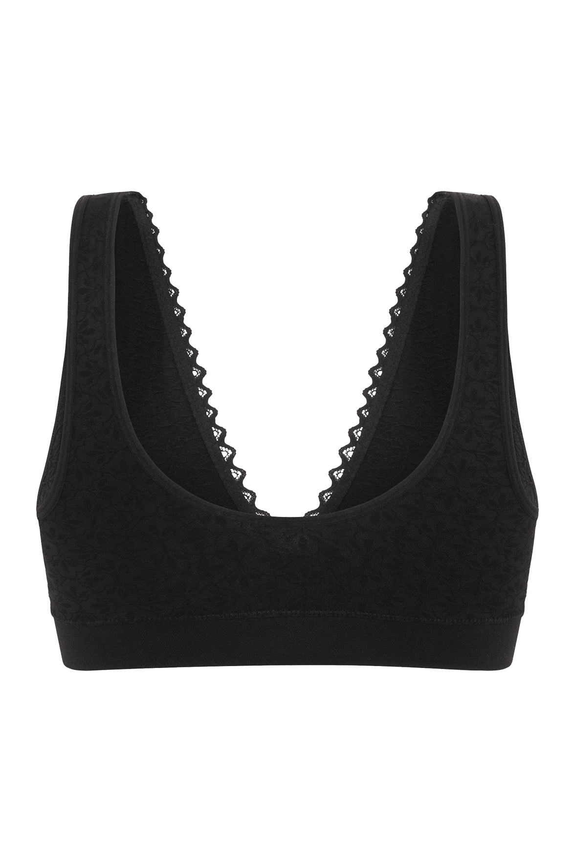 Brassière Bretelles Larges Lingerie Dentelle - Noir