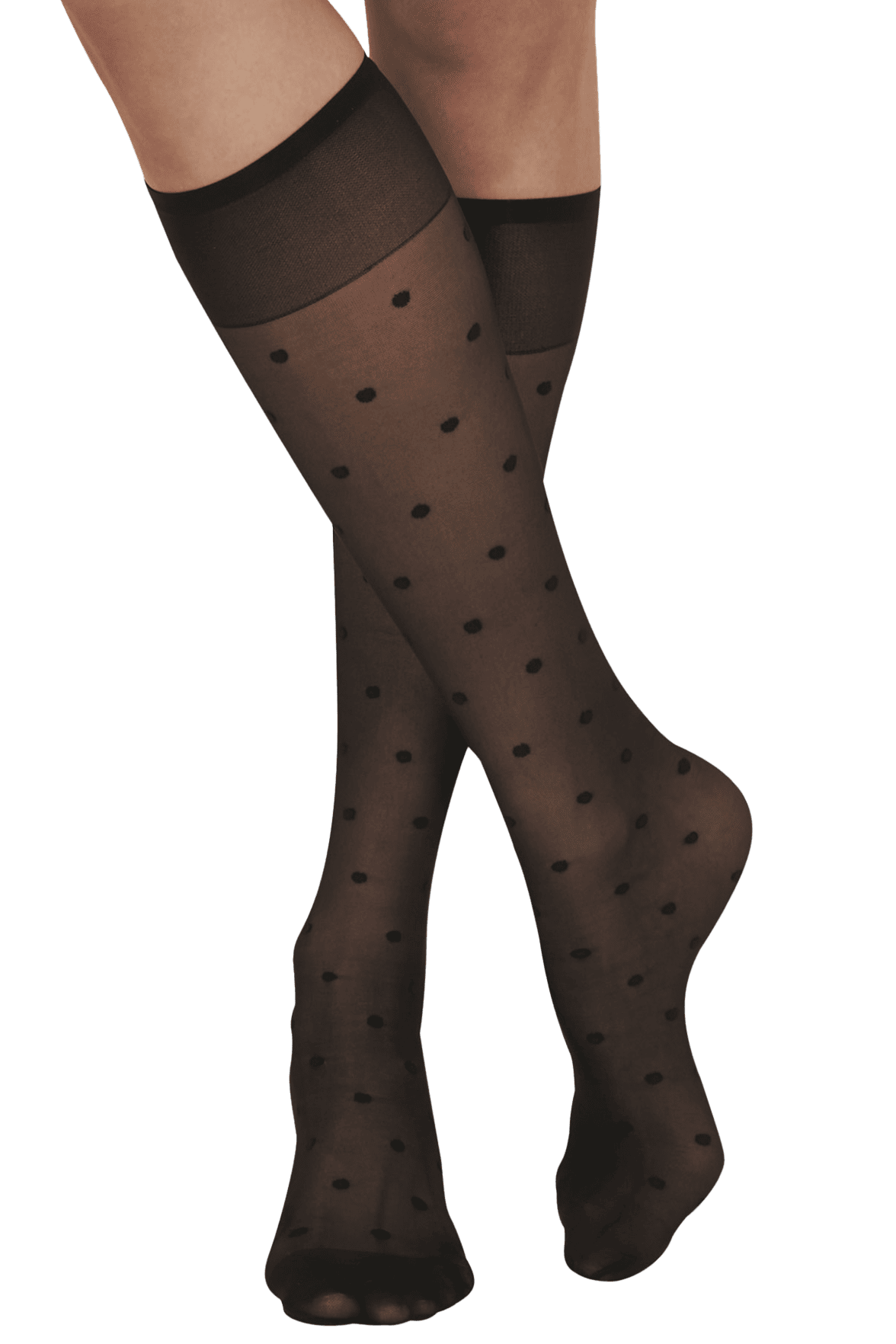 Mi-Bas Fantaisies Plumetis Jambes Légères 25D Ativ'Day Noir – Le