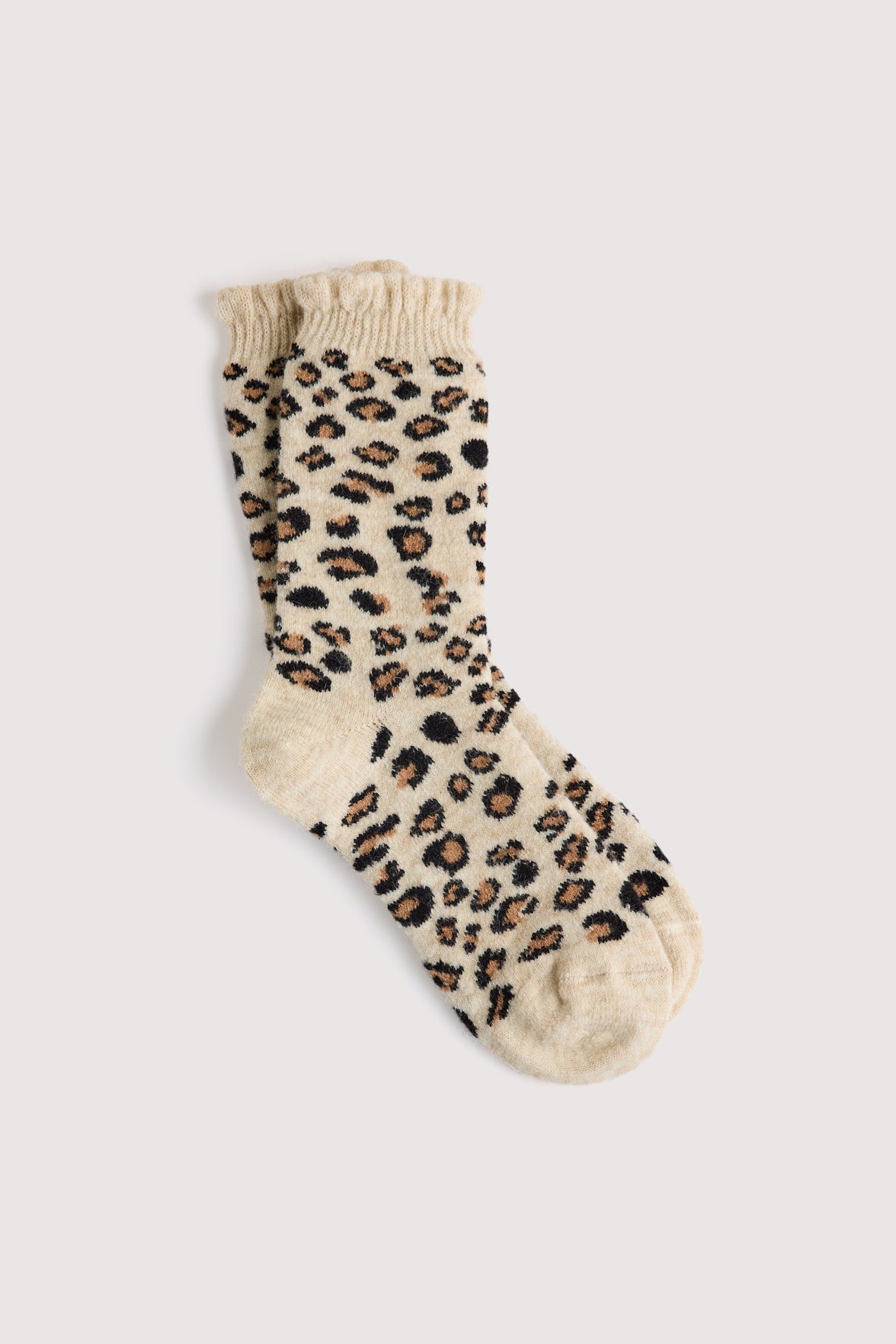 Chaussettes Fantaisie Motif Animalier - Beige