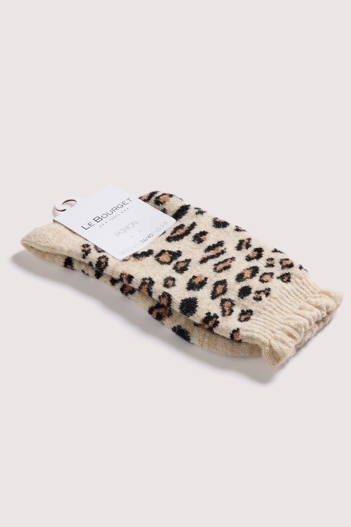 Chaussettes Fantaisie Motif Animalier - Beige