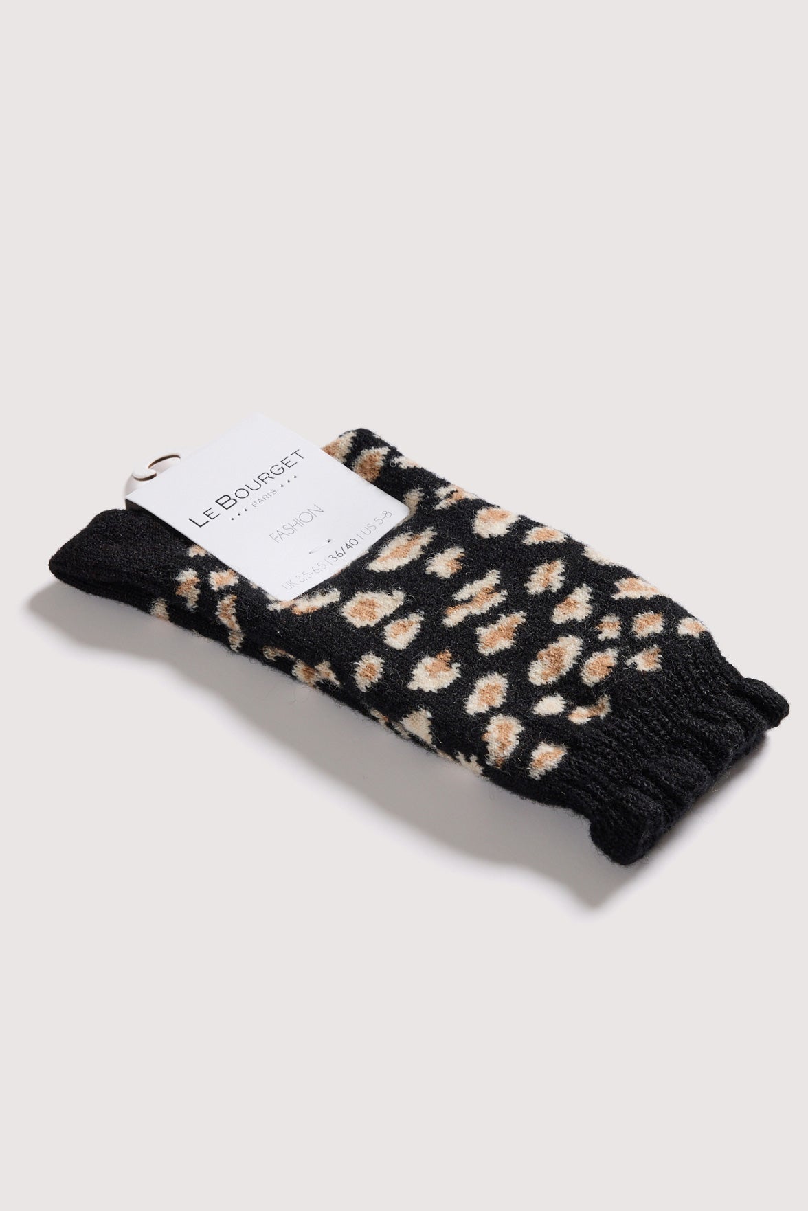 Chaussettes Fantaisie Motif Animalier - Noir