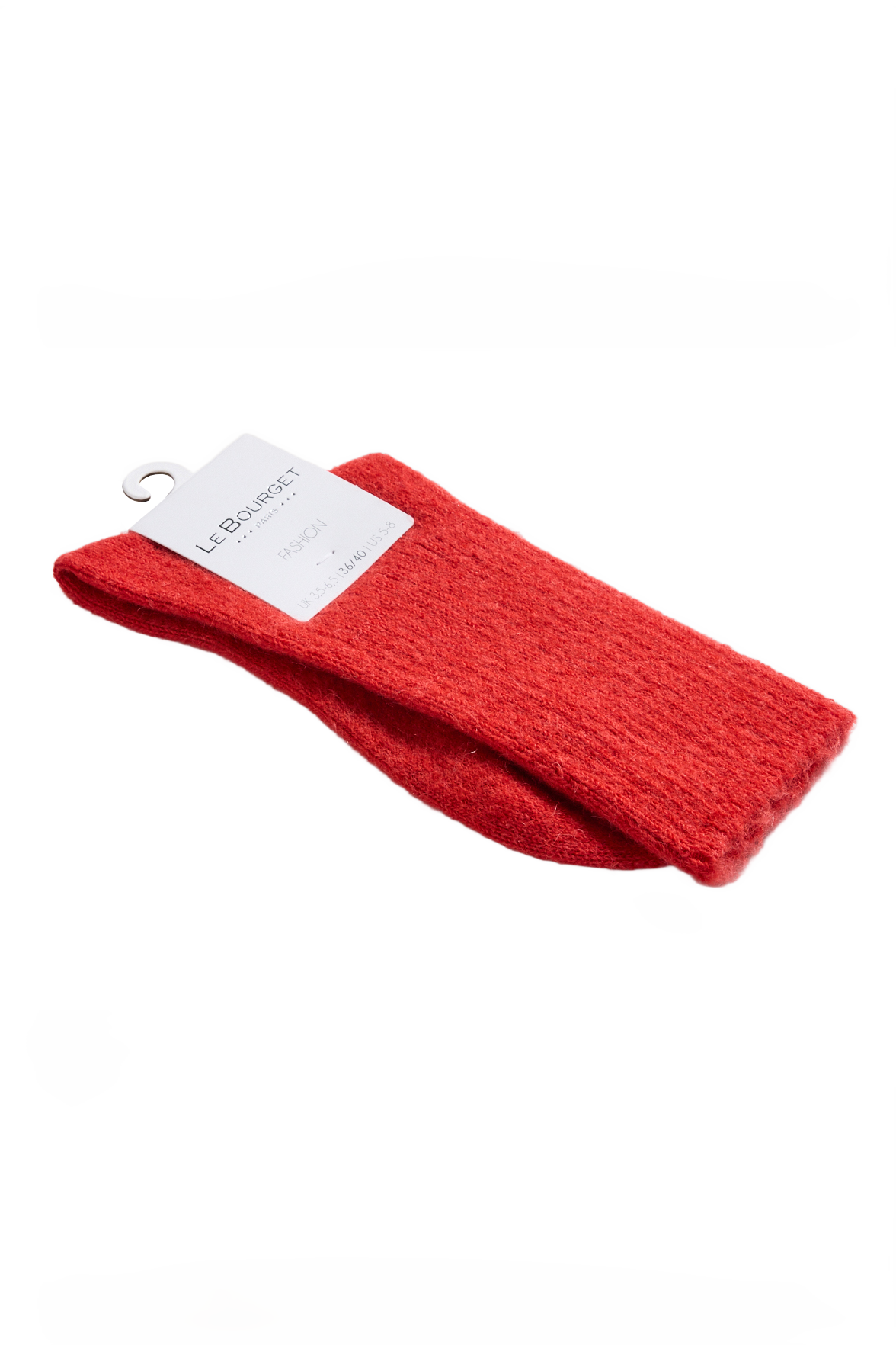 Chaussettes Fantaisie Côtelée - Acajou